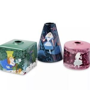 Disney Alice in Wonderland 70th (SET OF 3) by Mary Blair Vase New In Box